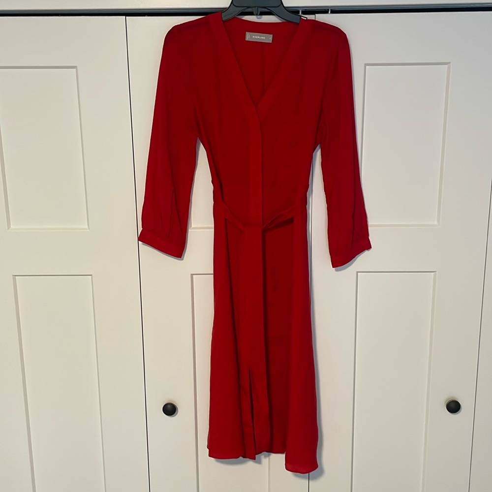 Everlane Red Midi Dress - Picture 3 of 7